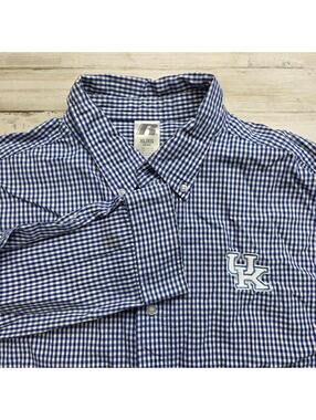 University Of Kentucky Wildcats Button Down Dress Shirt - Men's XL - Russell